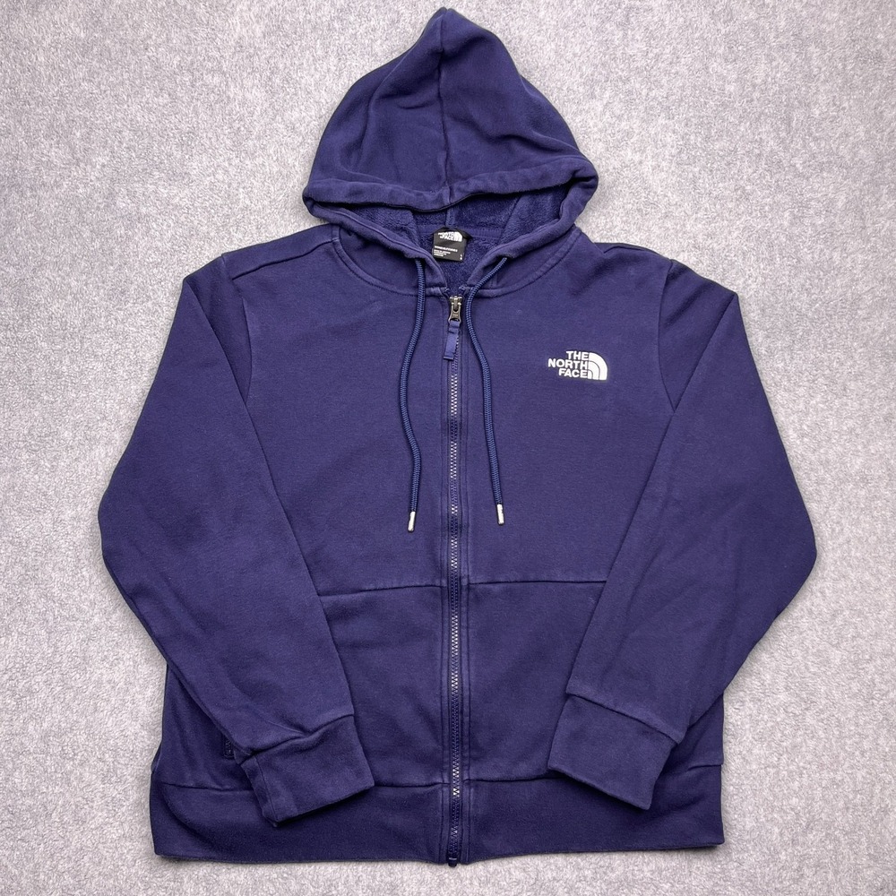 The North Face Hoodie Women's Large Full Zip Blue Lined